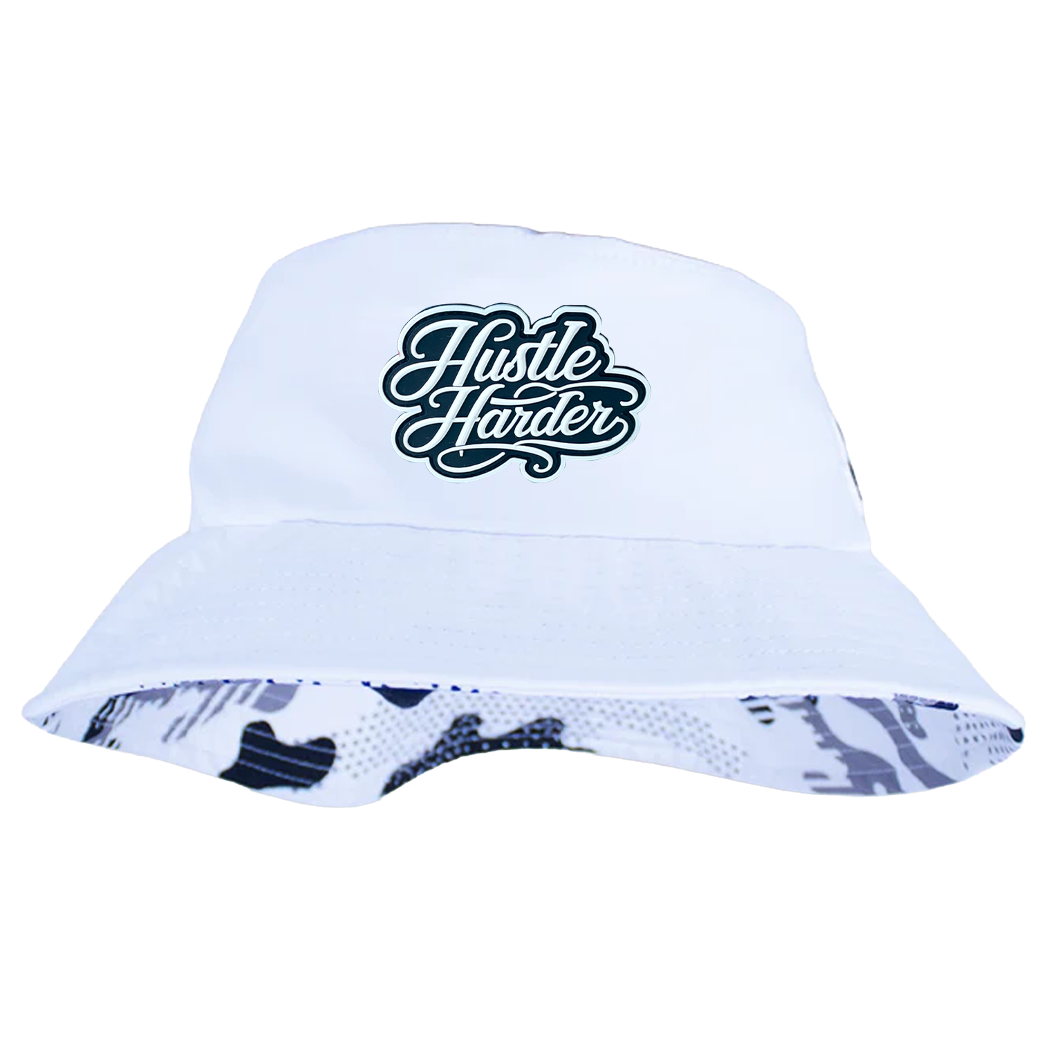 Hustle Harder Ice White Bucket