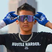 Blue Football Gloves