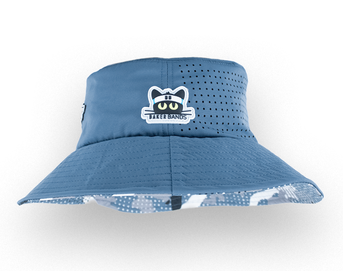 Hustle Harder Steel Blue Bucket