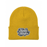 Yellow Hustle Harder Beanie