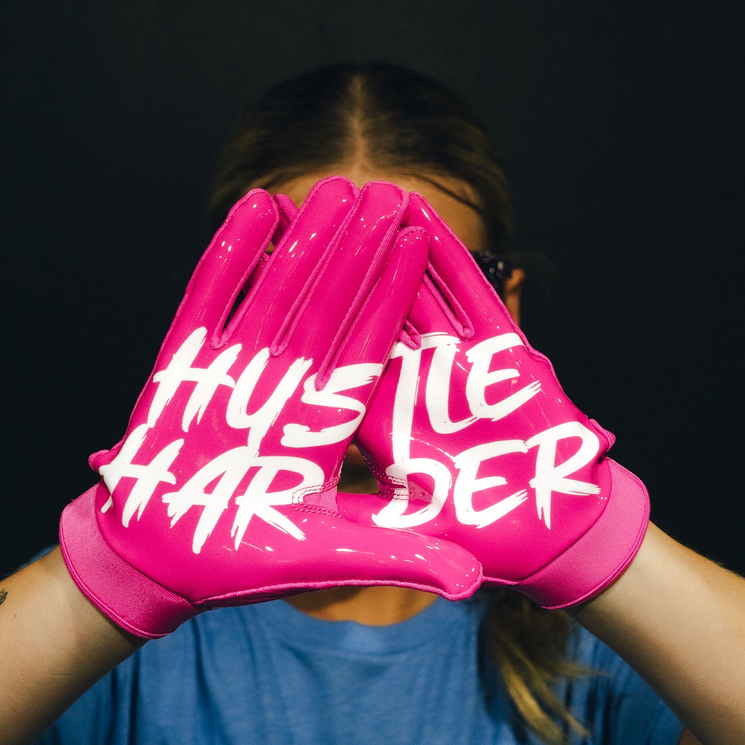 Pink Football Gloves